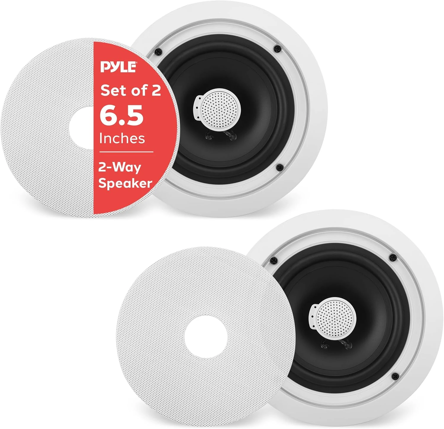 Pyle 6.5'' In-Wall/In-Ceiling Midbass Speakers (Pair) - PDIC60
