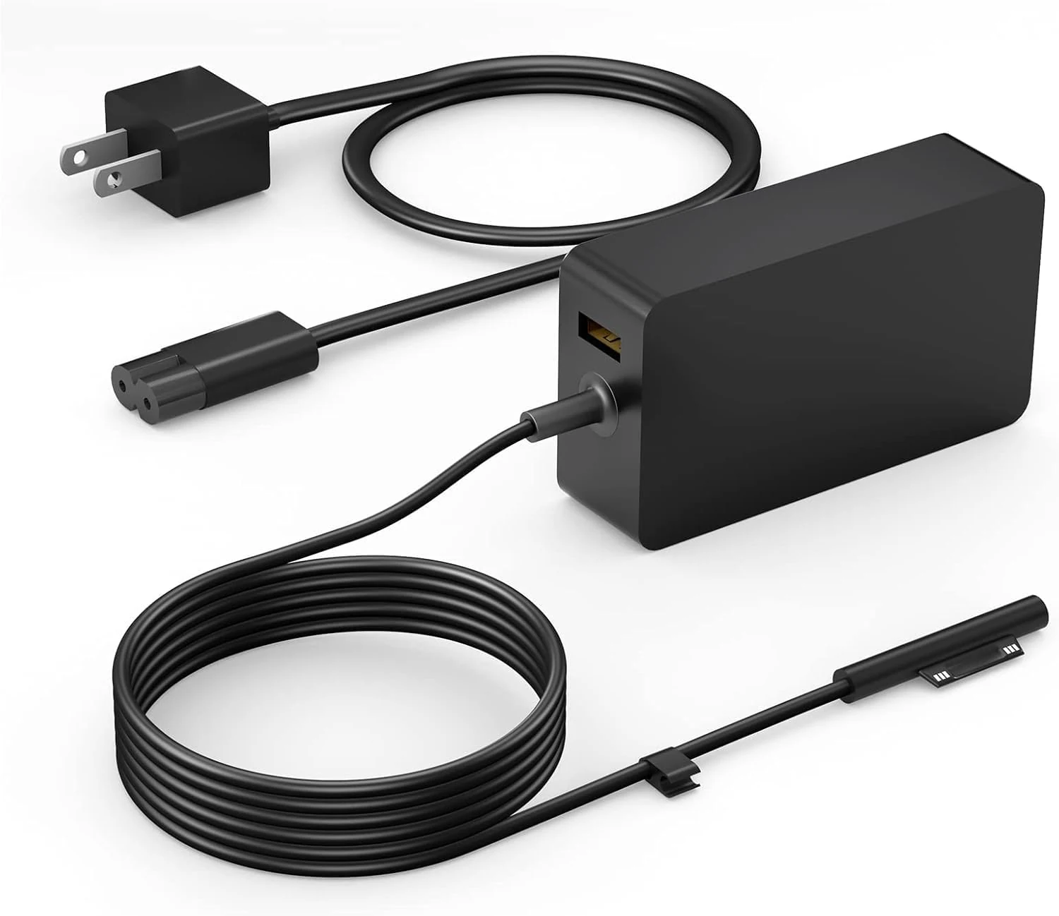 YURCIPWE Surface Pro Charger 65W, Surface Laptop Charger Compatible with Microsoft Surface Pro 11/10/9/8/7+/7/6/5/4/X, Surface Laptop 7/6/5/4, Surface Book 3/2, Surface Go 3/2/1 with 8.8ft Power Cord