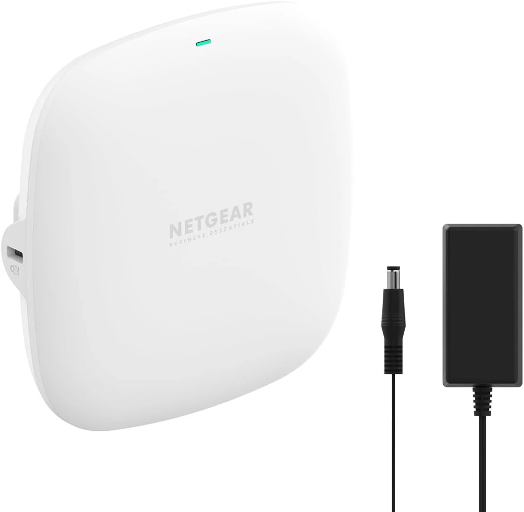 NETGEAR Wireless Access Point (WAX210PA) - WiFi 6 Dual-Band AX1800 Speed | 1 x 1G Ethernet PoE Port | Up to 128 Devices | 802.11ax | WPA3 | Compact Size | Up to 4 SSID Networks | with Power Adapter